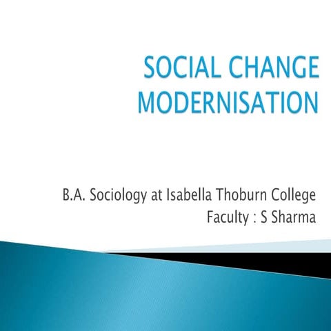 B.A. Sociology - Social Change - Modernisation.pptx