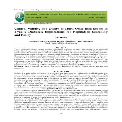 Polygenic Risk Scores for Type 2 Diabetes in South Asian Populations ...