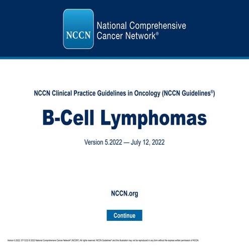 B Cell Lymphoma Treatment Guidelines – RXUT