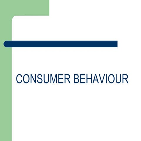 Consumer behaviour
