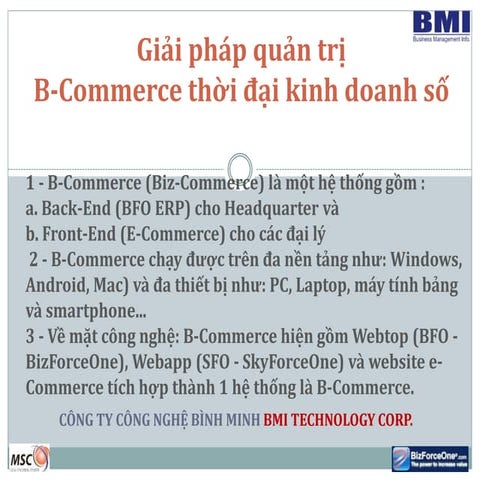 B commerce presentation