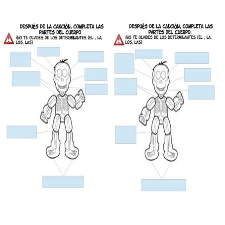 B completar vocab esqueleto después de cancion laurence