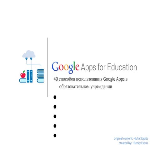 B.evans 40 способов использования google apps в оу