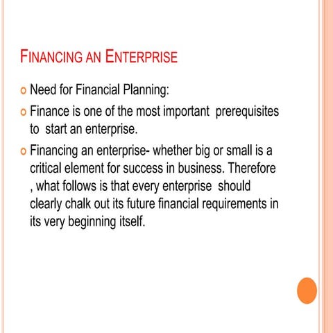 finance and institutional support for entreprenurship