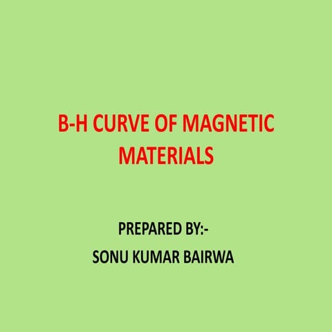 B-H curve of magnetic materials