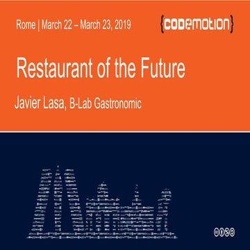RESTAURANT OF THE FUTURE- VR/AR and dining experience