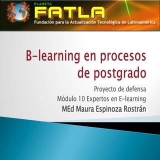 B learning en procesos de postgrado