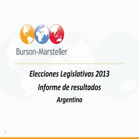 Analisis de resultados - Elecciones legislativas 2013 - Argentina