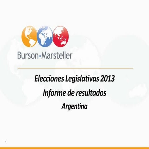 Informe Analisis de las Elecciones 2013