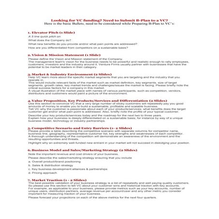 How To Pitch To Investors | PDF