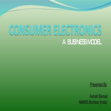 B Plan On Consumer Electronics