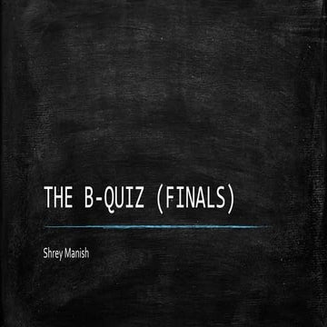 Business quiz finals