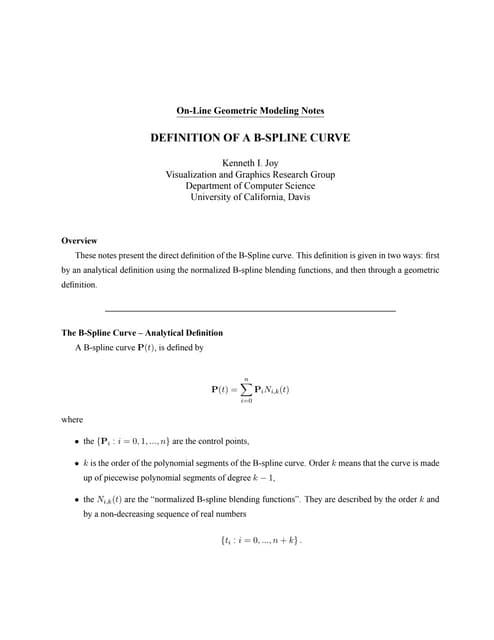 B spline