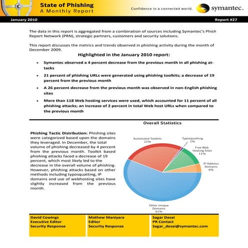 Phishing Report Gennaio 2010