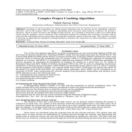 Complex Project Crashing Algorithm