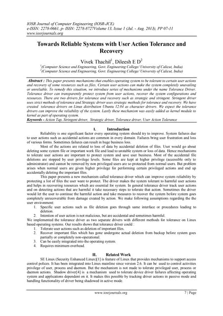 Towards Reliable Systems with User Action Tolerance and Recovery