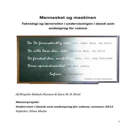 Masterprojekt - Mennesket og maskinen - uden Netdansk!.docx - Google Docs