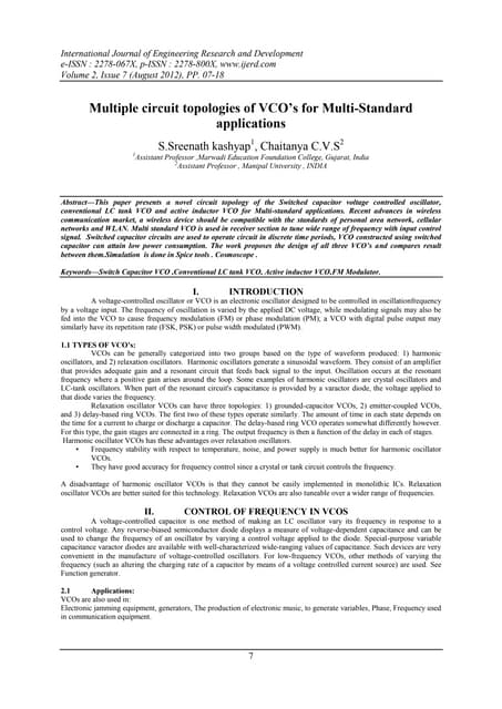 IJERD (www.ijerd.com) International Journal of Engineering Research and Devel...