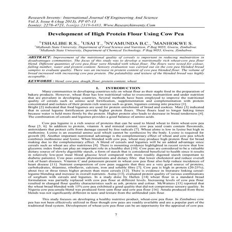 Effects of soyflour on physical and chemical properties of bread | PPTX