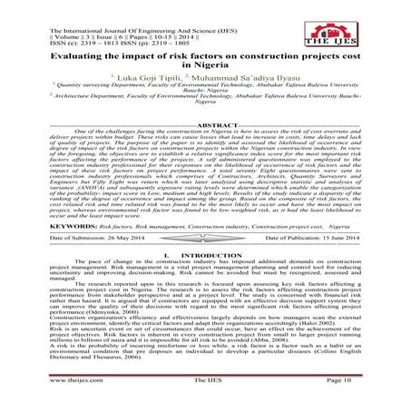 Risk Management In High Rise Construction Projects | PDF