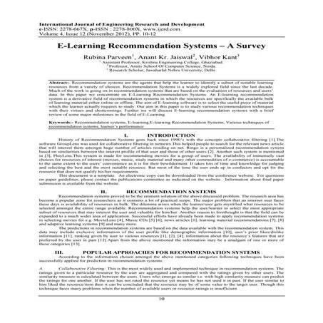 Welcome to International Journal of Engineering Research and Development (IJERD)