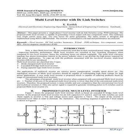 Multilevel inverter technology | PPTX