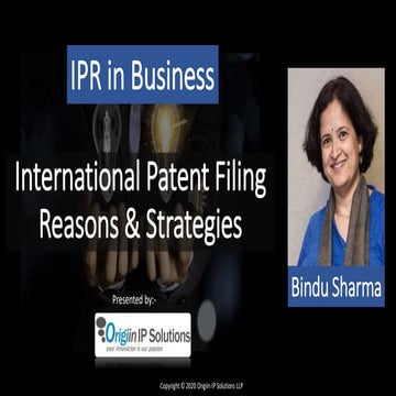 IPR in Business #04: International Patent Filing Reasons & Strategies
