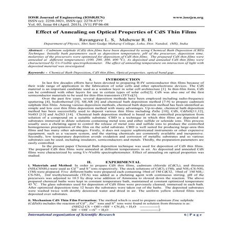 Preparation of thin films | PDF