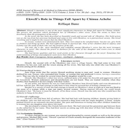 Ekwefi’s Role in Things Fall Apart by Chinua Achebe