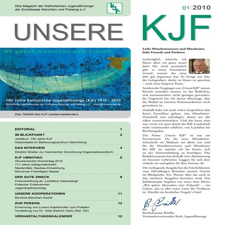 Corporate Magazine UNSERE KJF selection of 6 cover pages