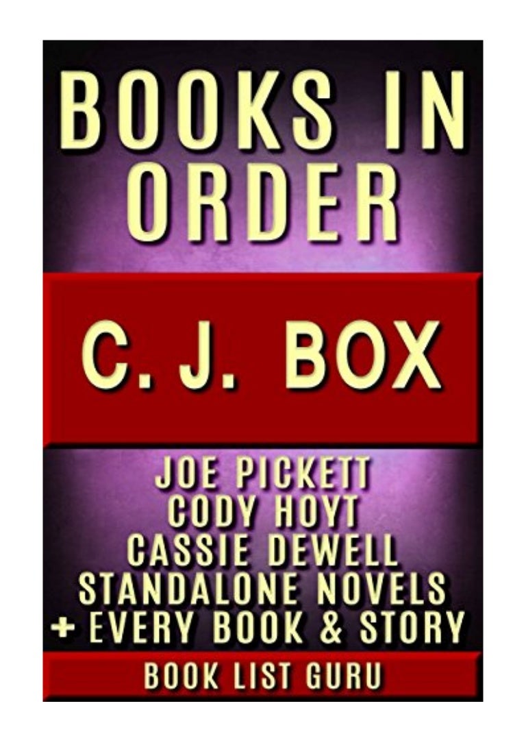 CJ Box Books in Order Book List Guru Joe Pickett series, Joe Pic…
