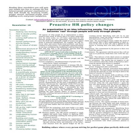 16 All proactive HR changes