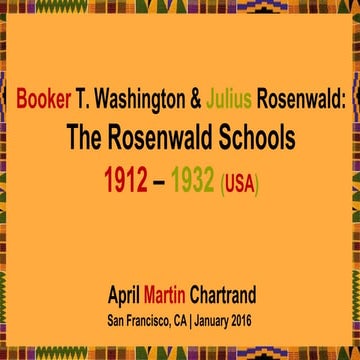 April Martin Chartrand_Booker T. Washington and the Rosenwald Schools