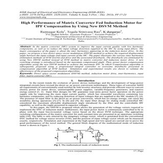 High Performance of Matrix Converte...