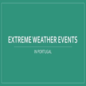 Extreme events  in Portugal