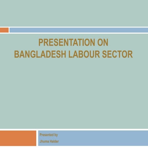 PPT on Bangladesh Labor Setor & Oikko