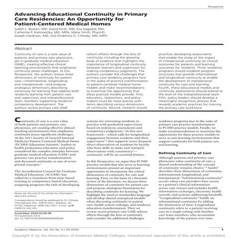 Smith_SGIM_Continuity PCMH_Acad Med 2015