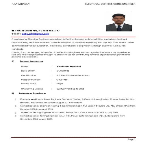 ANBARASAN R CV 