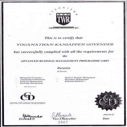UNISA BCOM Certificate | PDF