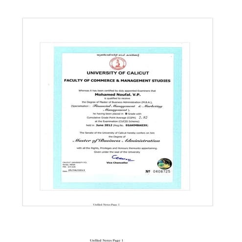 college certificates