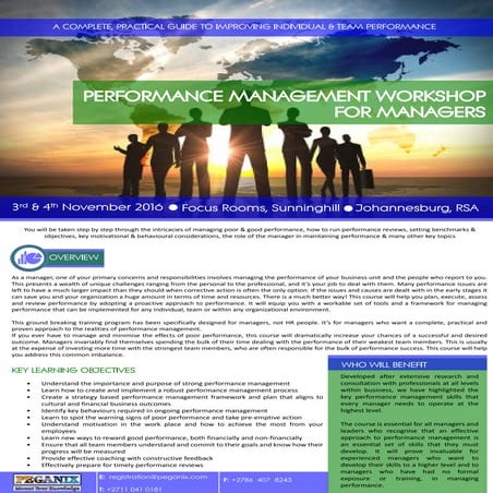 PERFORMANCE MANAGEMENT WORKSHOP
