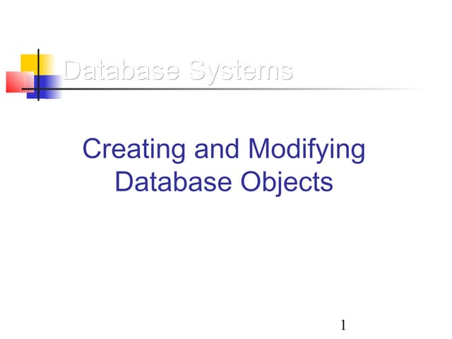 Sql database object