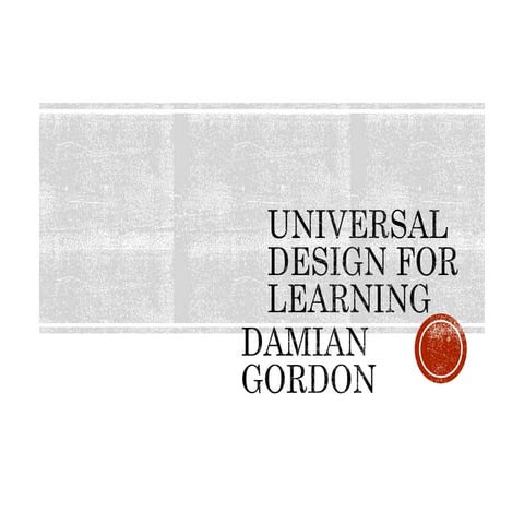 Universal Design for Learning 