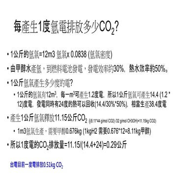 B 每產生1度氫電排放多少.pptx