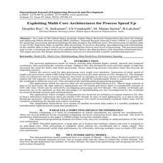 Exploiting Multi Core Architectures...