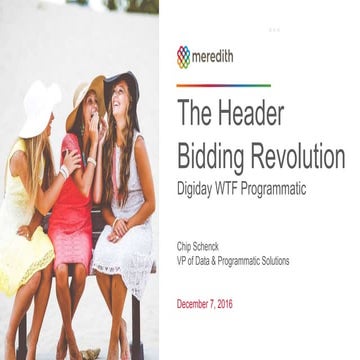 The Header Bidding Revolution, WTF Programmatic, December 2016