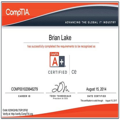CompTIA Project+ certificate | PDF