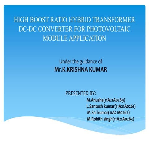 power generation through solar power  for PV module applications