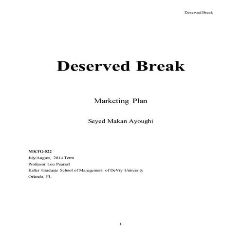 Seyed Makan Ayoughi- Tourism Industry Marketing Strategy