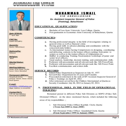 MY CV Updated - July 01, 2015